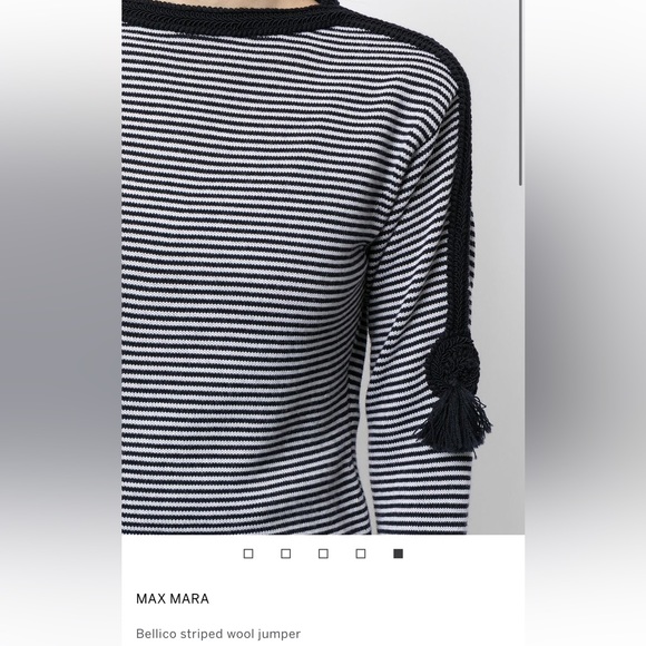 SOLD! on ebay MAX MARA Label-cut Bellico Striped Wool Jumper Sweater Size: s US4 - Picture 3 of 16